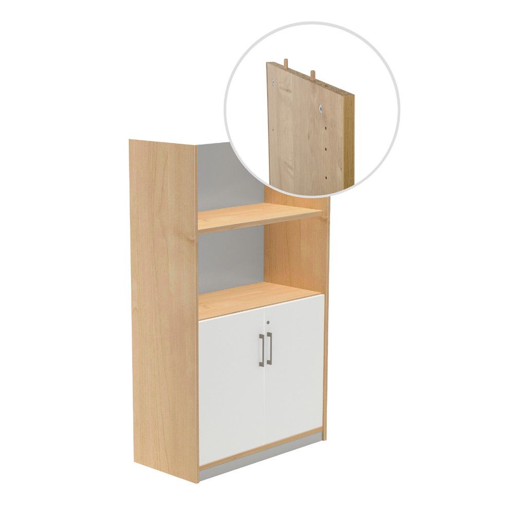 Kit Store 156 x 90 x 45 Estructura Roble/Puertas Roble Sin Tapa