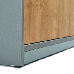 Kit Store 156 x 90 x 45 Estructura Roble/Puertas Totales Blanco Sin Tapa