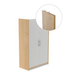 Kit Store 156 x 90 x 45 Estructura Roble/Puertas Totales Gris Sin Tapa