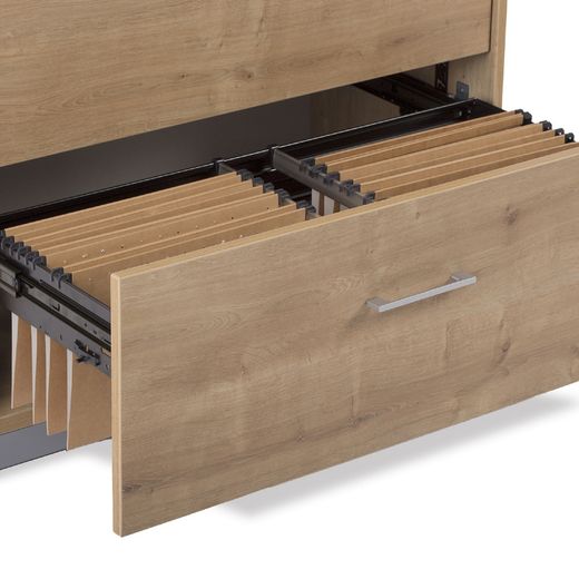 Kit Store 156 x 90 x 45 Estructura Roble/Puertas Totales Gris Sin Tapa