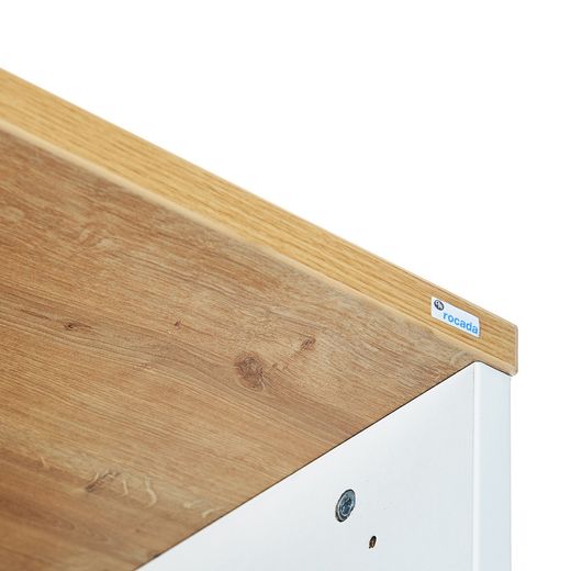 Kit Store 195 x 45 x 45 Estructura Haya/Tapa Blanco