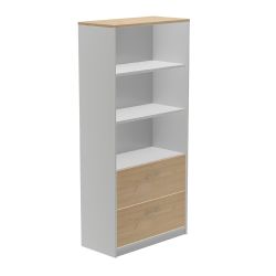 Kit Store 195 x 90 x 45 Estructura Aluminio/Frontales Roble