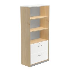 Kit Store 195 x 90 x 45 Estructura Roble/Frontales Blanco