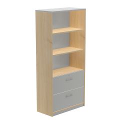 Kit Store 195 x 90 x 45 Estructura Roble/Frontales Gris