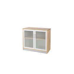 Kit Store 195 x 90 x 45 Estructura Roble/Puertas Cristal