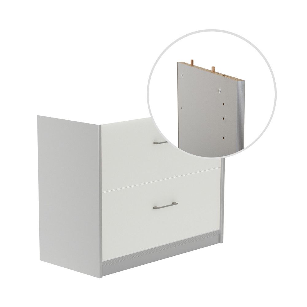 Kit Store 78 x 90 x 45 Estructura Aluminio/Frontales Blanco Sin Tapa