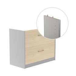 Kit Store 78 x 90 x 45 Estructura Aluminio/Frontales Haya Sin Tapa