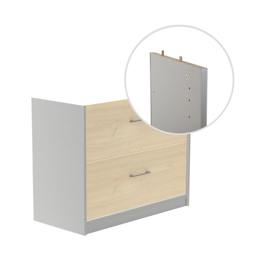 Kit Store 78 x 90 x 45 Estructura Aluminio/Frontales Haya Sin Tapa