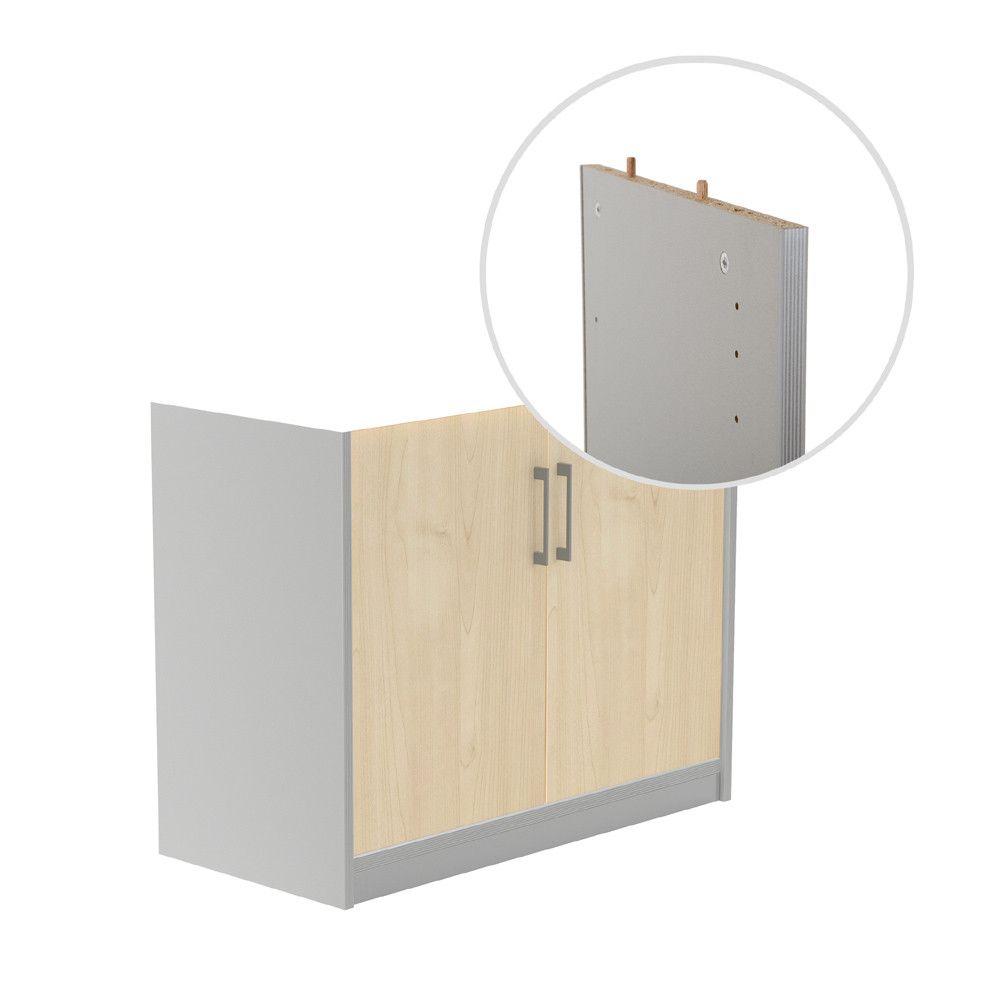 Kit Store 78 x 90 x 45 Estructura Aluminio/Puertas Haya Sin Tapa