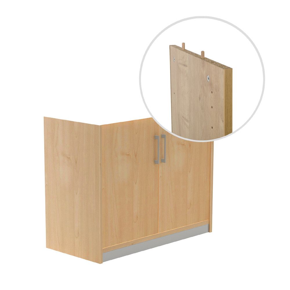 Kit Store 78 x 90 x 45 Estructura Aluminio/Puertas Roble Sin Tapa