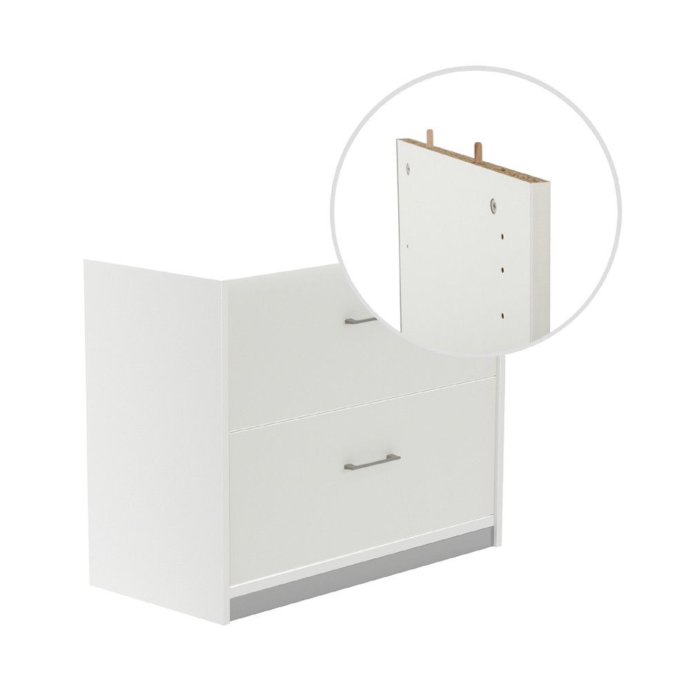 Kit Store 78 x 90 x 45 Estructura Blanca/Frontales Blanco Sin Tapa