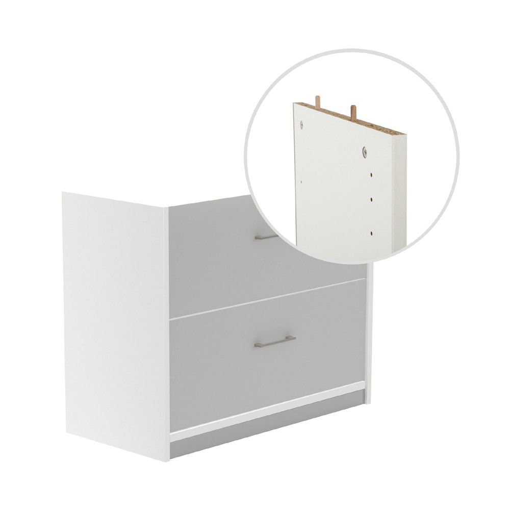 Kit Store 78 x 90 x 45 Estructura Blanca/Frontales Gris Sin Tapa