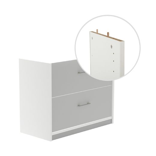 Kit Store 78 x 90 x 45 Estructura Blanca/Frontales Gris Sin Tapa