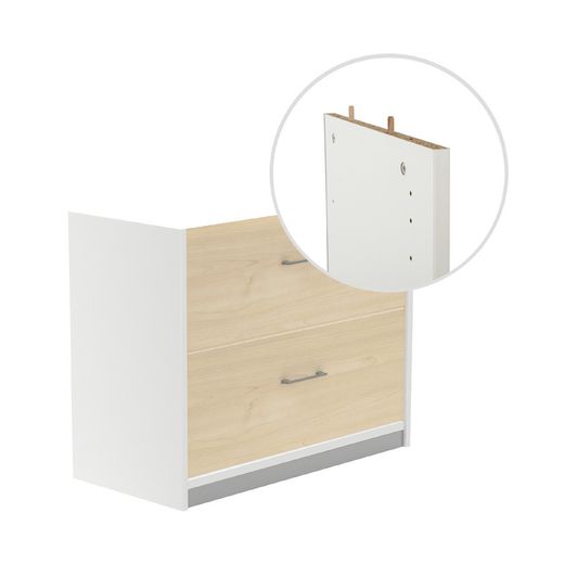 Kit Store 78 x 90 x 45 Estructura Blanca/Frontales Haya Sin Tapa