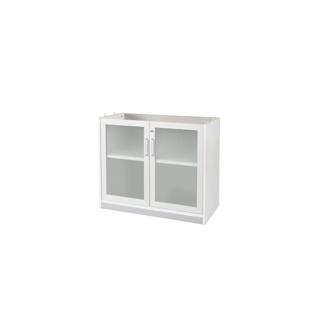 Kit Store 78 x 90 x 45 Estructura Blanca/Puertas Cristal Sin Tapa