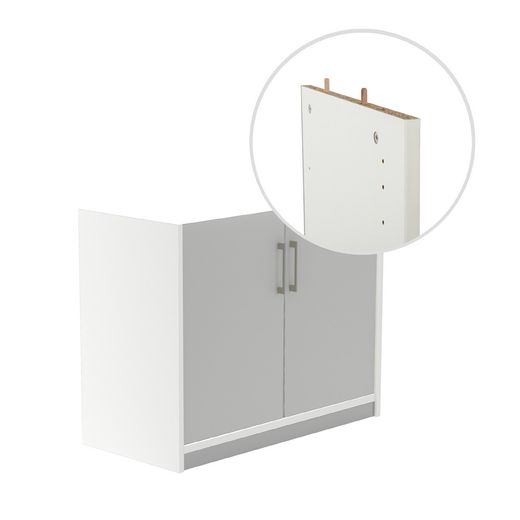 Kit Store 78 x 90 x 45 Estructura Blanca/Puertas Gris Sin Tapa
