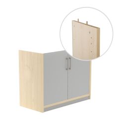 Kit Store 78 x 90 x 45 Estructura Haya/Puertas Gris Sin Tapa