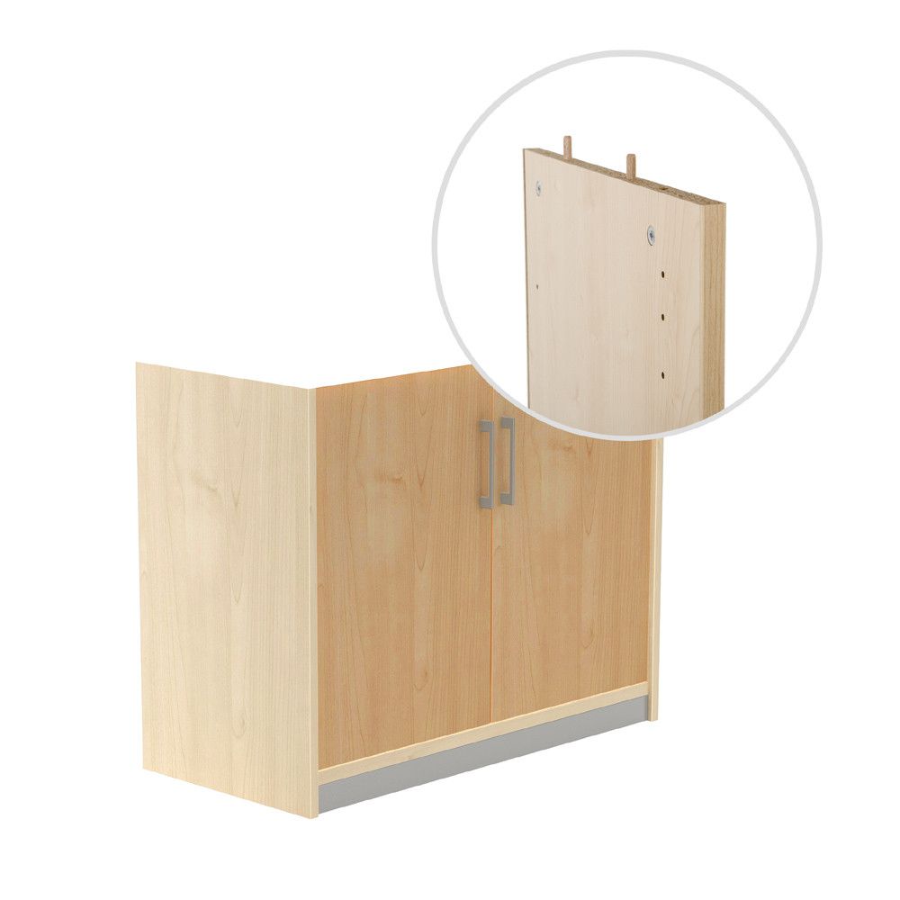 Kit Store 78 x 90 x 45 Estructura Haya/Puertas Roble Sin Tapa