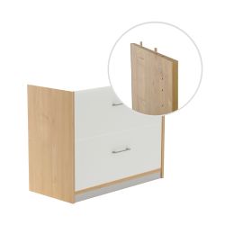 Kit Store 78 x 90 x 45 Estructura Roble/Frontales Blanco Sin Tapa