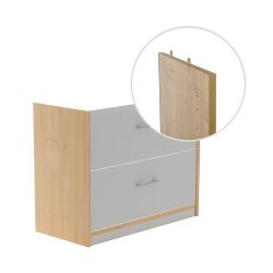 Kit Store 78 x 90 x 45 Estructura Roble/Frontales Gris Sin Tapa