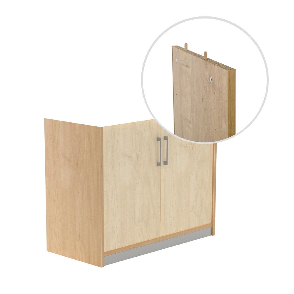 Kit Store 78 x 90 x 45 Estructura Roble/Puertas Roble Sin Tapa