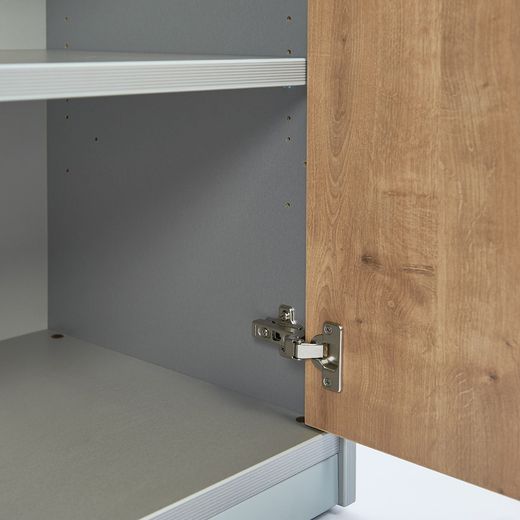 Kit Store 84 x 90 x 45 Estructura Aluminio/Puertas Roble Sin Tapa