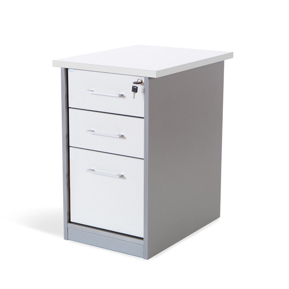 Kit Store Buck 2 Cajones + Carpetero Aluminio / Blanco