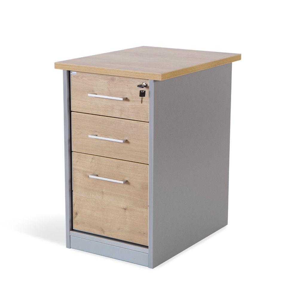 Kit Store Buck 2 Cajones + Carpetero Aluminio/Roble