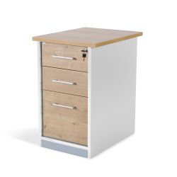 Kit Store Buck 2 Cajones + Carpetero Blanco / Roble