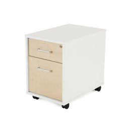 Kit Store Buck Movil 1 Cajon + Carpetero Blanco/Haya