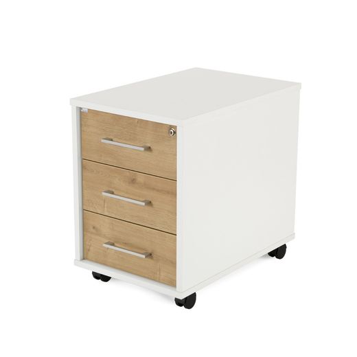 Kit Store Buck Movil 3 Cajones Blanco / Roble