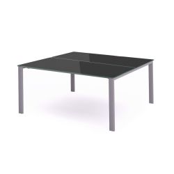 Kit Total Mesa 160 x 163 Aluminio / Cristal Negro