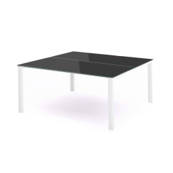 Kit Total Mesa 180 x 163 Blanco / Cristal Negro