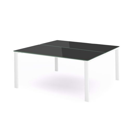 Kit Total Mesa 180 x 163 Blanco / Cristal Negro
