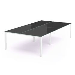 Kit Total Mesa 320 x 163 Blanco / Cristal Negro