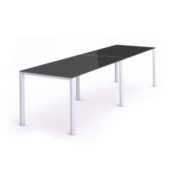 Kit Total Mesa 320 x 80 Blanco / Cristal Negro