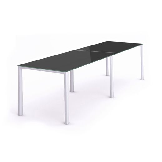 Kit Total Mesa 320 x 80 Blanco / Cristal Negro