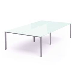 Kit Total Mesa 360 x 163 Aluminio / Cristal Negro