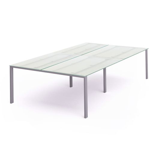 Kit Total Mesa 360 x 163 Aluminio / Cristal