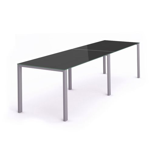 Kit Total Mesa 360 x 80 Aluminio / Cristal Negro