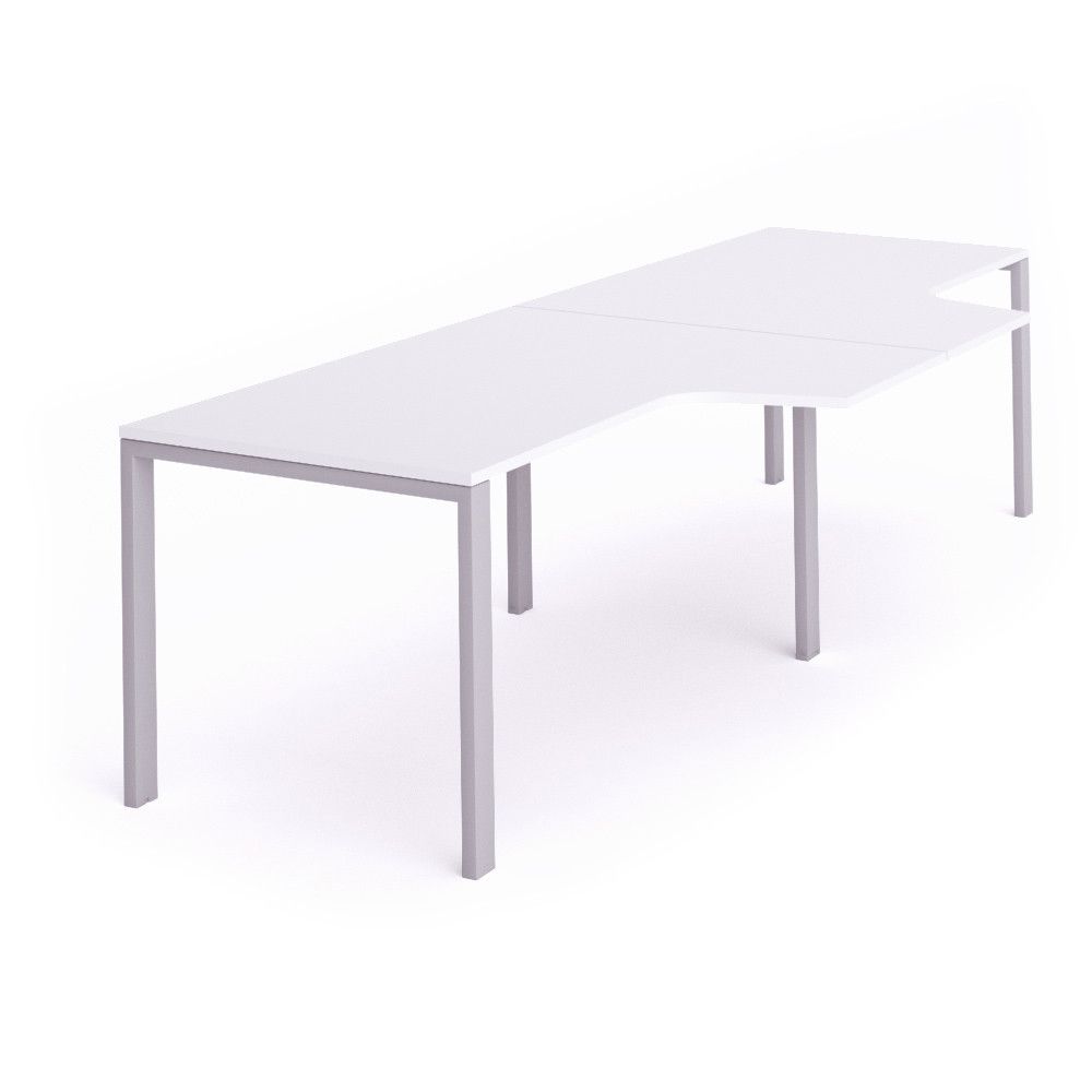 Kit Total Mesa L Doble 320 x 120 x 80  Aluminio / Blanco