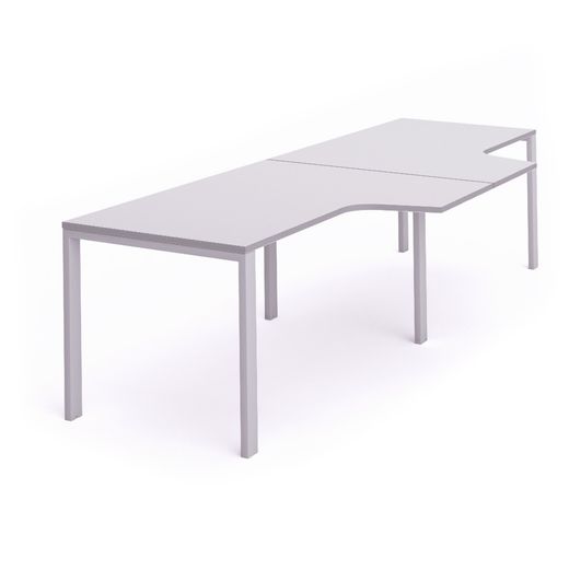Kit Total Mesa L Doble 320 x 120 x 80 Aluminio / Gris