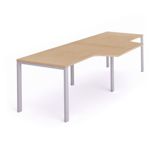 Kit Total Mesa L Doble 320 x 120 x 80 Aluminio / Haya