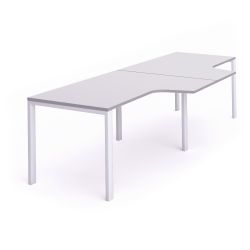 Kit Total Mesa L Doble 320 x 120 x 80  Blanco / Gris