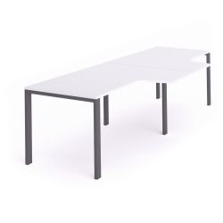 Kit Total Mesa L Doble 360 x 120 x 80 Antracita / Blanco