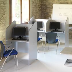 Kit Welcome Call Center Doble Aluminio / Gris