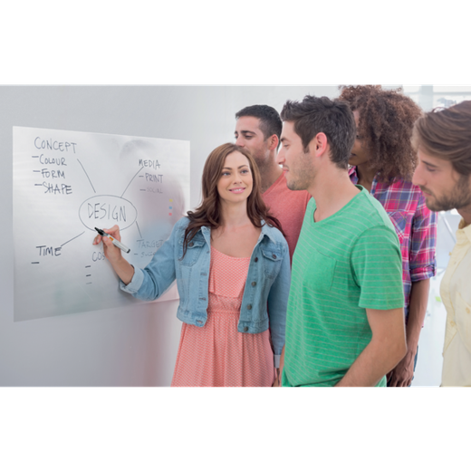 Láminas pizarra NOBO INSTANT 600x800 mm transparente (rollo 25 unidades), transparente