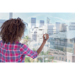 Láminas pizarra NOBO INSTANT 600x800 mm transparente (rollo 25 unidades), transparente