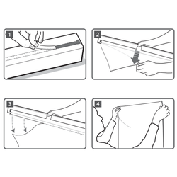 Láminas pizarra NOBO INSTANT 600x800 mm transparente (rollo 25 unidades), transparente