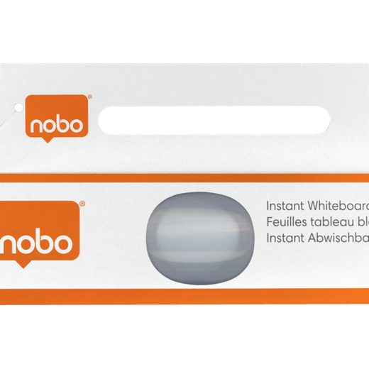 Láminas pizarra NOBO INSTANT 600x800 mm transparente (rollo 25 unidades), transparente